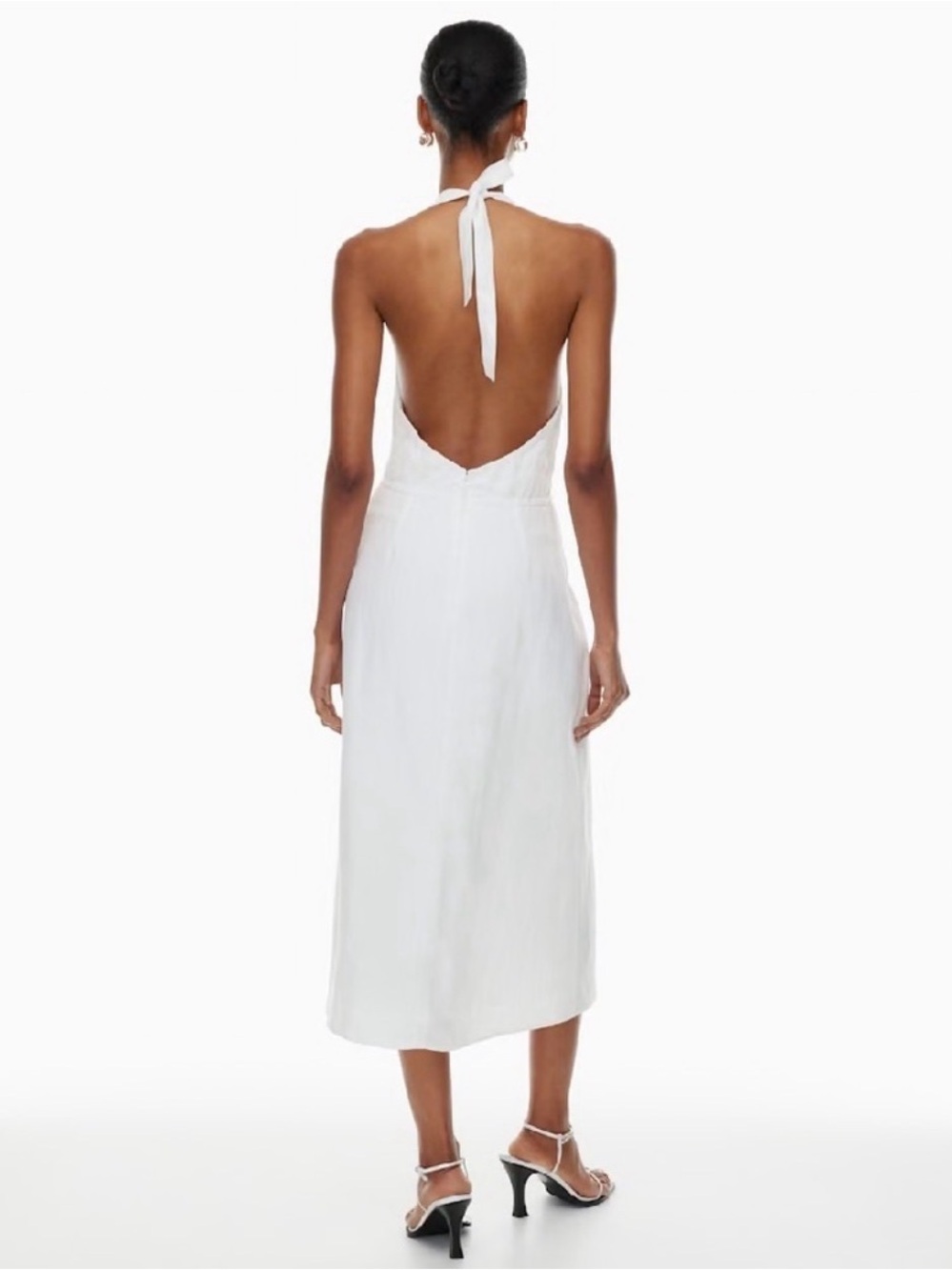 Babaton White Strapless Halter V-Neck Dress - Picture 2 of 8